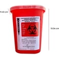 thumbnail image 3 of Contenedor Para Residuos Punzocortantes Biológicos Infecciosos Punta Belleza 1 Litro, 3 of 5