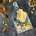 thumbnail image 5 of Hamsa Cutting Board, Spring Nature Inspired Design Positive Doodle Lily Bloom Print, Decorative Tempered Glass Cutting and Serving Board, Wine Bottle Shape, Blue Pink Green, by Ambesonne, 5 of 5