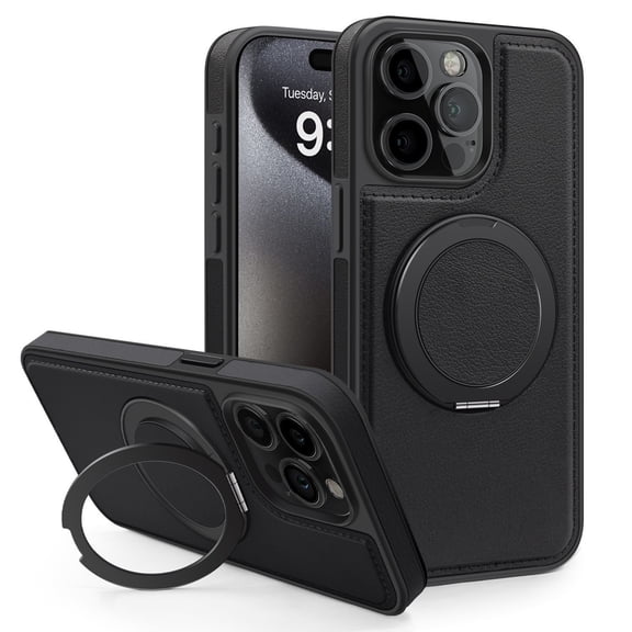 Case For Iphone 16 /16 Plus/16 Pro/16 Pro Max, Magnetic Stand Case Wireless Charging Pocket-Friendly Cover