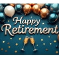 thumbnail image 4 of Happy Retirement Party Banner Backdrop Celebration Background Decorations Photography Props Balloons Cheers Event Supplies Retirement Party, 4 of 4