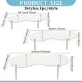 thumbnail image 2 of 1bag 3 sets 3 styles Acrylic Cupcake Riser Holder Acrylic Desserts Dispaly Stand with Stainless Steel Bar Clear 24.7~39.4x13~25x5~10cm 1 set/style, 2 of 6