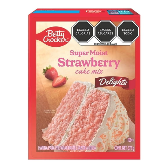 Harina para pastel Betty Crocker Fresa 375 gr