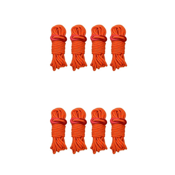 Cordón para Tienda de Campaña Eigraketly 4X Cuerda Reflectante Carga Alta Resistencia Naranja 2piezas