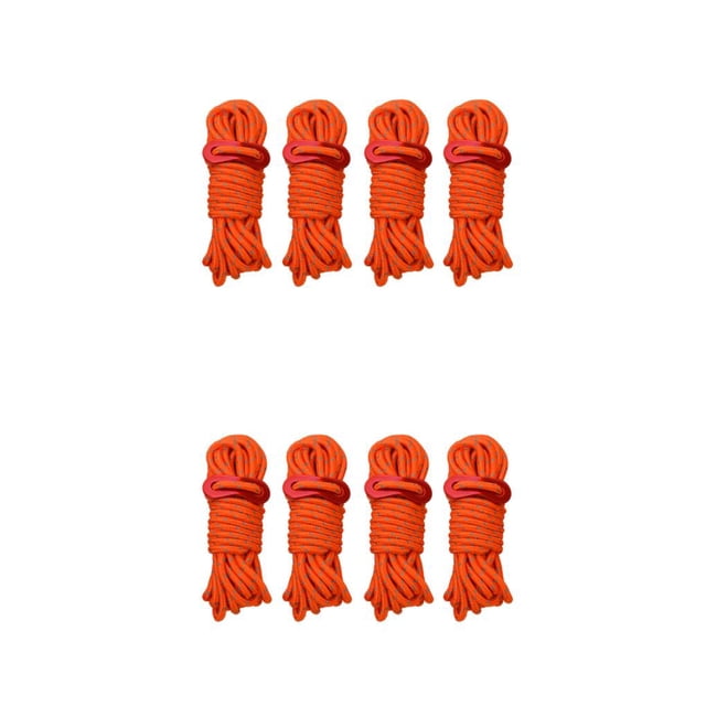 Cordón para Tienda de Campaña Eigraketly 4X Cuerda Reflectante Carga Alta Resistencia Naranja 2piezas