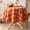 Orange Red, variant on Plaid Fall Tablecloth Thanksgiving Rectangle 60x70 Inch, Yellow Table Cloths Autumn Decorations, Polyester Fabric Table Cover for Harvest Party Dining Farmhouse Kitchen Decor