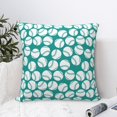 thumbnail image 4 of Fuzoiu Green Baseball Print Square Pillow Cover,Hidden Zipper Design,Luxury Square Pillow Case, Throw Pillow,Couch Cushion-22"x22", 4 of 7