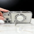 thumbnail image 3 of Sparkling Diamond Women's Phone Case with Mirror & Stand for iPhone 15/16/17 Pro Max,Luxury Glitter Rhinestone Protective Case with Magnetic Stand Lanyard (for iPhone 17Promax), 3 of 6