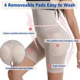 thumbnail image 3 of VENUZOR Body Shaper for Women Padded Butt Lifter Panties High Waisted Shaper Breathable Bottom Pants Thigh Control Underwear on Clearance,Beige, 3 of 7