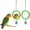 Green, variant on 1PCS/2PCS Bird Mirror with Bell Parrot Hanging Interactive Playing Toy for Cockatiel Parakeets Canaries Budgie Cage Accessories