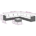 thumbnail image 6 of vidaXL 8 Piece Patio Lounge Set with Cushions Poly Rattan Brown, 6 of 8