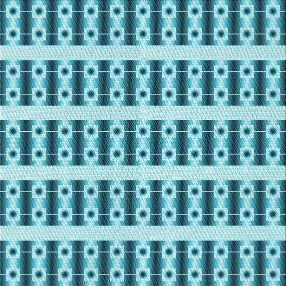 Ahgly Company Indoor Square Patterned Dark Cyan Green Area Rugs, 8' Square