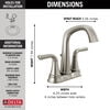 thumbnail image 4 of Delta Larkin Two Handle Centerset Bathroom Faucet,  Brushed Nickel, 4 of 4