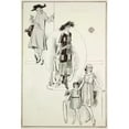 thumbnail image 2 of Anonymous 11x14 Black Ornate Wood Framed Double Matted Museum Art Print Titled: Soulie Sketch (1920), 2 of 5