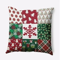 18" x 18" Simply Daisy Quilted Christmas Polyester Accent Pillow, Haute Red Qty 1