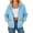 Light Blue#, variant on Ghalytn Women's Oversized Full Zip Drawstring Hooded Fleece Jacket, Rib Cuff Relaxed Waist Hem Pullover with Pocket