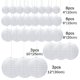 thumbnail image 4 of 30pcs/lot 4''-12'' White Chinese Paper Lanterns Ball Hanging Round Lantern for Wedding Birthday Party Event Christmas Decoration, 4 of 5