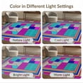 thumbnail image 7 of ODIKA 9'x12' Washable Area Rug Non-Shedding, Easy Care Memphis Bold Border Hip Blocks Retro Interlocking Squiggle Funky 80S Refined for Master Suite, California King, Under Bed, 7 of 7