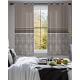 thumbnail image 3 of Boho Brown Flower Sheer Curtains 39 Inch Length 2 Panels Set for Living Room/Bedroom, Abstract Bohemia Pesley Floral Kitchen Curtains Grommet Semi-Sheer Curtains Drapes Window Treatments 27.5"x39"x2, 3 of 7