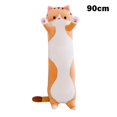 thumbnail image 1 of Soft Sleeping Cat Figure Pillow Stuffed Animal Doll Long Cylindrical Plush Toy for Children Adults 50/70/90 cm Long Brown 90cm, 1 of 5