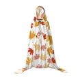 thumbnail image 7 of Honeii Maple Leaf Print Poncho Cape, Cloak Coat, Snuggly Hooded Wearable Blanket, Hooded Cape For Teenagers,Halloween Costumes-Large, 7 of 7