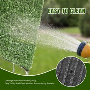 Realistic Artificial Turf Grass, 5 FT X 12 FT Artificial Synthetic Fake Grass, 20MM Green Turf Rug Pet Dogs Lawn Mat with Drainage Holes for Indoor Outdoor Patio Garden Landscape