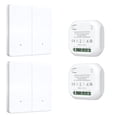 thumbnail image 1 of Interrupteur de Télécommande Sans Fil RF433mhz 1/2/3 gang Étanche Bouton-Poussoir, 1 of 3
