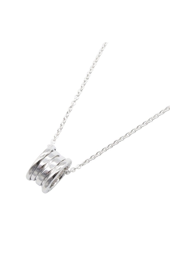 Pre-Owned BVLGARI B-zero1 Necklace, 18K White Gold, Silver, for Men and Women, 352815