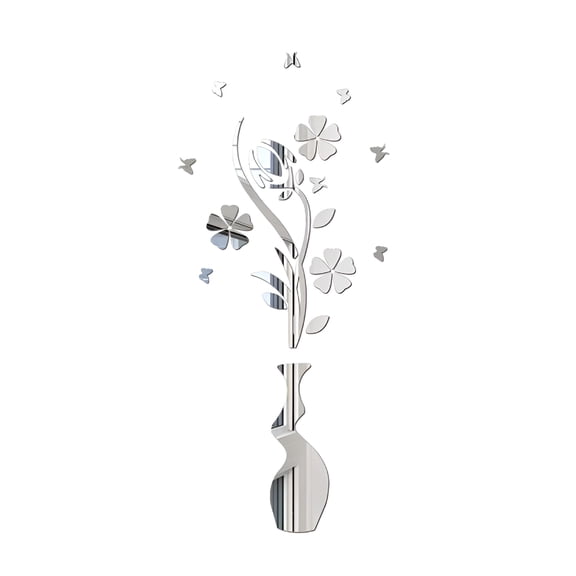 CCOCC 2026 New Mirror Wall Decals - 3D Flower Wall Stickers Murals for Living Room Bedroom,Walls Decor for Tv Background and Sofa Backdrop
