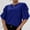 Blue, variant on SELONE Short Sleeve Shirts for Women Short Sleeve Tops Blouses Regular Fit T Shirts Puff Sleeve Pullover Tees Tops Solid T-Shirts Crew Neck Tops Casual Blouses Easy Care Breathable Pullover White L