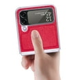 thumbnail image 6 of Dteck for Samsung Galaxy Z Flip 4 5G Case, PU Leather + Hard PC Shell Ultra Thin Slim Durable Protective Phone Case Cover for Samsung Galaxy Z Flip 4 5G 2022, Red, 6 of 7