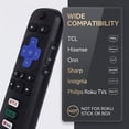 thumbnail image 2 of 2-Pack Replacement Remote Control for Roku TV (Not for Roku Stick or Box)–4-Button Simple Remote, No Pairing Needed, 2 of 6