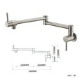 thumbnail image 5 of Chromium Nickel Black Gold Brass Pot Mounted Wall Mounted Kitchen Faucet, Single Cooling, Single Hole Rotary Folding Faucet ,Easy to Install, 5 of 7