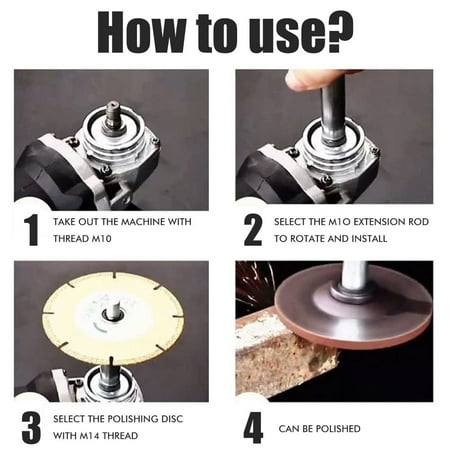 

Thread Polisher Extension Shaft Angle Grinder Extension Connecting Rod Multipurpose Thread Polisher Extension Shaft With Flange Lock Nut Angle Grinder Extender Lengthen Rod