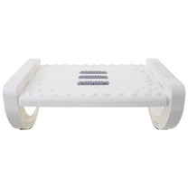 EXHUMKY Ergonomic Foot Rest Non- Plastic Footrest for Office and Home Use, Comfortable Support, White