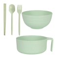 thumbnail image 1 of CAIROYAR Cuenco para ramen para microondas, juego de cuencos para ramen para microondas con tapa, cuchara, palillos y tenedor, olla portátil para cocinar fideos ramen para microondas, olla rápida para, 1 of 7
