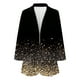 thumbnail image 2 of Gibobby Blazer mujer casual Blazer de frente abierto para mujer casual manga larga abotonado para el trabajo oficina chaqueta con bolsillo(Dolado,XG), 2 of 4