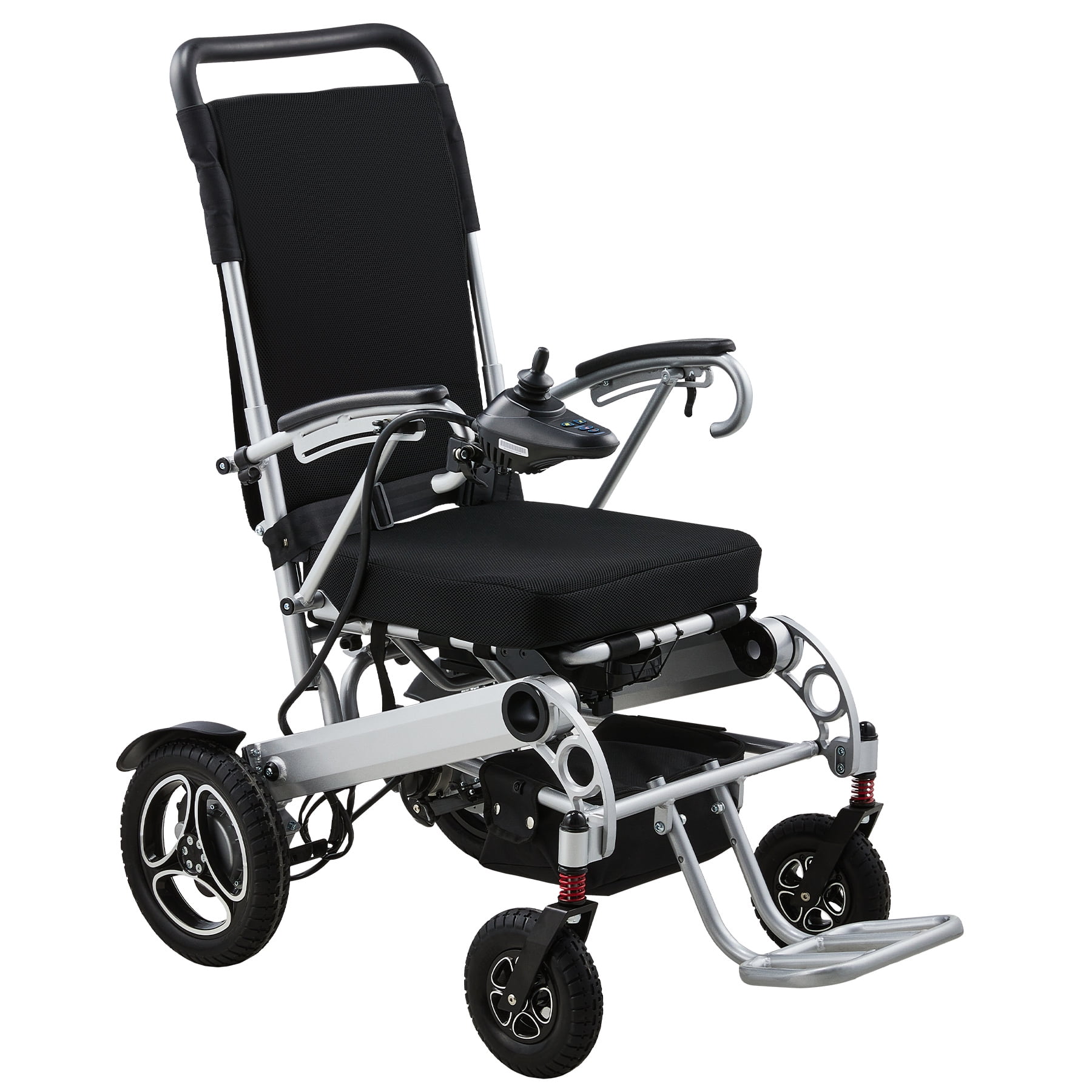 W5521 400W Power Folding Electric Wheelchair with Wide Seat, 7.5mi Range, 220lb Capacity, Black