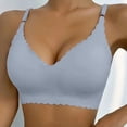 thumbnail image 2 of Sports Bras For Women Deep V Petal Wireless Bra - Soft Comfortable Style Nylon & Spandex Fabric Xl Womens Bras, 2 of 4