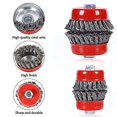 thumbnail image 4 of Cup Brushes For Angle Grinders, 4pcs Steel Disc Brushes, Cone Brushes, 4 of 5