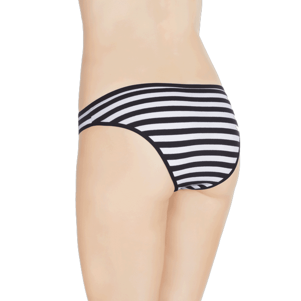 Nabtos Women's Cotton Underwear Sexy Bikini Stripes Panties Pack of 6 XL