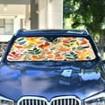 thumbnail image 4 of Yayeee Car Windshield Sun Shade Universal Fit Front Visor Protector, Orange Leaves, 4 of 8
