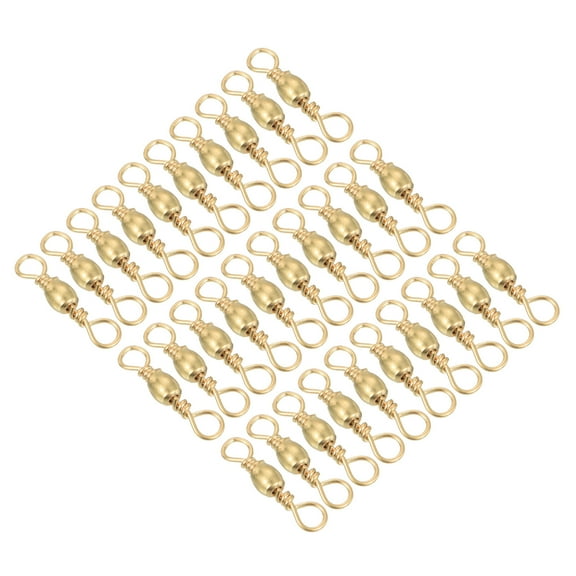 Fishing Barrel Swivel, 100Pcs 41lb Carbon Steel Terminal Tackle, Golden
