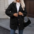 thumbnail image 5 of Naittoop Fleece Jacket for Women Casual Fall Winter Coats Fuzzy Hooded Teddy Cardigan Sherpa Lined Outerwear with Pockets, 5 of 5
