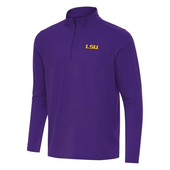 Men's Antigua Purple LSU Tigers Intent Quarter-Zip Top