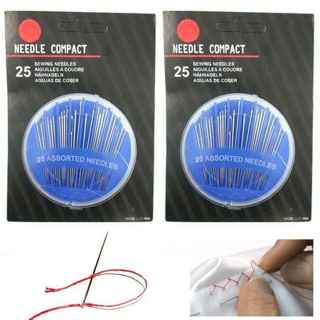 Sharps Hand Needles - 60 Pc Assorted Hand Sewing Needle Kit Set Thread Betweens Sharps Craft Tailors !