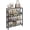 Greige, Black, variant on Shoe Rack 4Tier Slanted Shoe Storage Shelf Narrow Shoe Rack For Entryway Shoe Organizer With Adjustable Feet Slim Shoe Shelf With Wooden Top And Metal Frame Rustic Brown And Black TXJ75BF