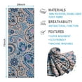 thumbnail image 2 of Blue Paisley and Floral Pattern Hot Yoga Mat Towel Non Slip for Hot Yoga - Quick-Drying Yoga Mat Cover with 4 Corner Pockets with Travel Bag - Hot Yoga Towel Non Slip 70"x26", 2 of 6
