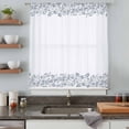 thumbnail image 5 of Blue Flower Sheer Curtains 84 Inches Long, Spring Modern Minimalist Country Floral Plant Light Filering Curtains, Breathable Simi Curtain Privacy Drapes for Living Room Bedroom Window Treatment, 5 of 9