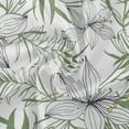 thumbnail image 2 of GZHJMY Outdoor Tablecloth with Zippered Umbrella Hole, Machine Washable, 60-Inch Round, for Indoor Outdoor Gatherings, Green Leaf Flower, 2 of 7