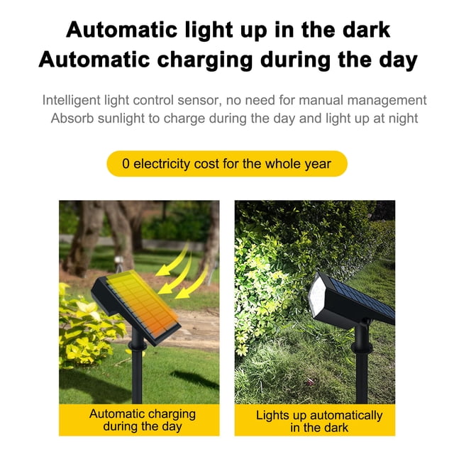 Solar Lawn Spotlight Patio Landscape Lawn Street Light Garden Villa Lighting Wall Lights